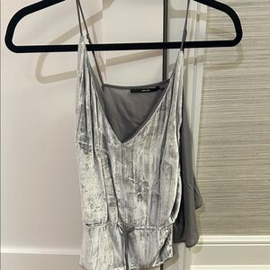 J Brand Gray Velvet Women's Top